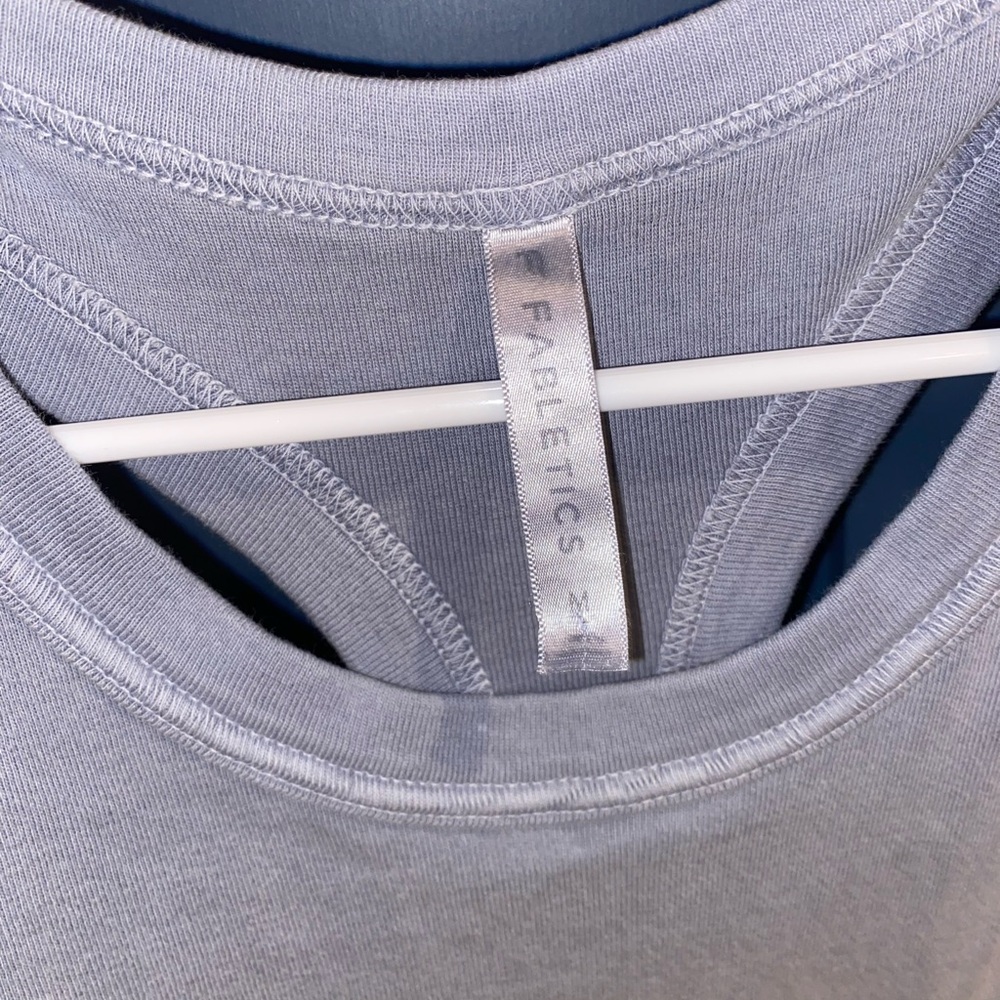 Fabletics Light Blue/Gray Racerback‎ Tank Top - Picture 2 of 4